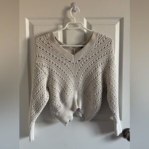 Elegant Cream Knit Sweater